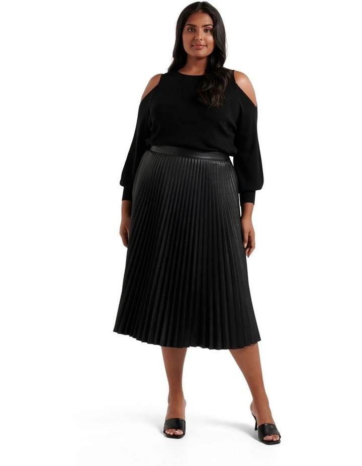 Flash Sale β Forever New Curve Britton Cold Shoulder Knit Jumper Black β - Image 5