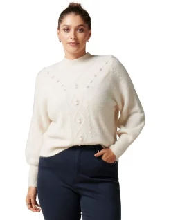 Buy π Forever New Curve Valentina Curve Pom Pom Knit Jumper π