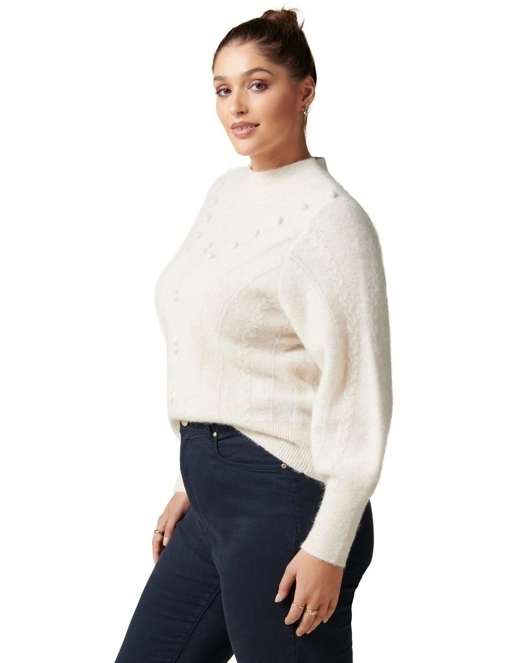 Buy π Forever New Curve Valentina Curve Pom Pom Knit Jumper π - Image 3