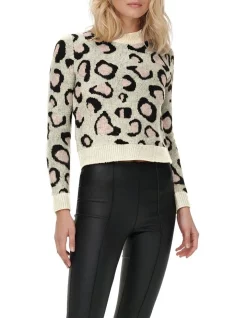 Cheapest 👏 ONLY Leo Long Sleeve Pullover Knit Pumice Stone ⌛