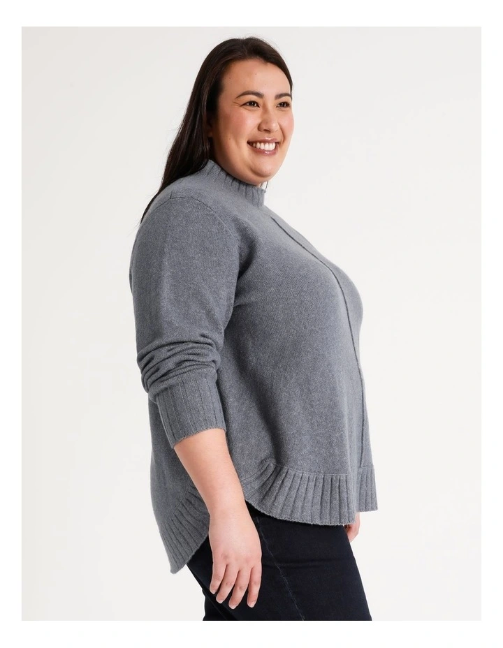 Best deal β¨ Regatta Stand Neck Curved Hem Jumper With Centre Front Seam Blue π - Image 3