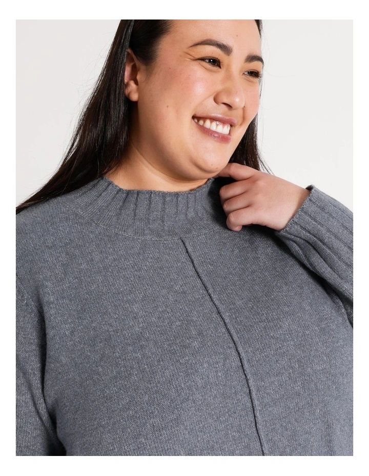 Best deal β¨ Regatta Stand Neck Curved Hem Jumper With Centre Front Seam Blue π - Image 4