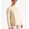 Hot Sale 🥰 Regatta Stand Neck Curved Hem Jumper With Centre Front Seam Ivory 👍