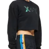 Best deal 🌟 X Y Active Oversized Cropped Sweater Black ❤️