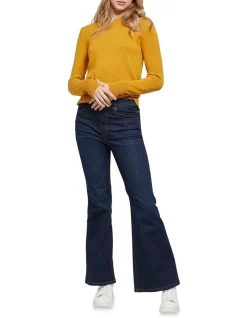 Promo π― Oxford Emily Crew Neck Cotton Knit Jumper Mustard π