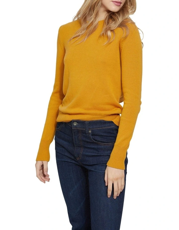 Promo π― Oxford Emily Crew Neck Cotton Knit Jumper Mustard π - Image 2