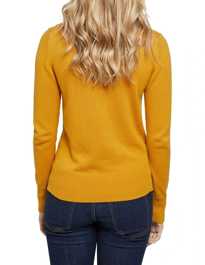Promo π― Oxford Emily Crew Neck Cotton Knit Jumper Mustard π - Image 3