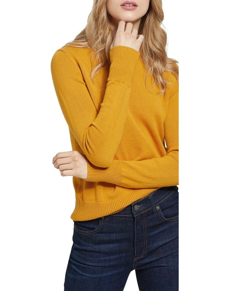 Promo π― Oxford Emily Crew Neck Cotton Knit Jumper Mustard π - Image 4