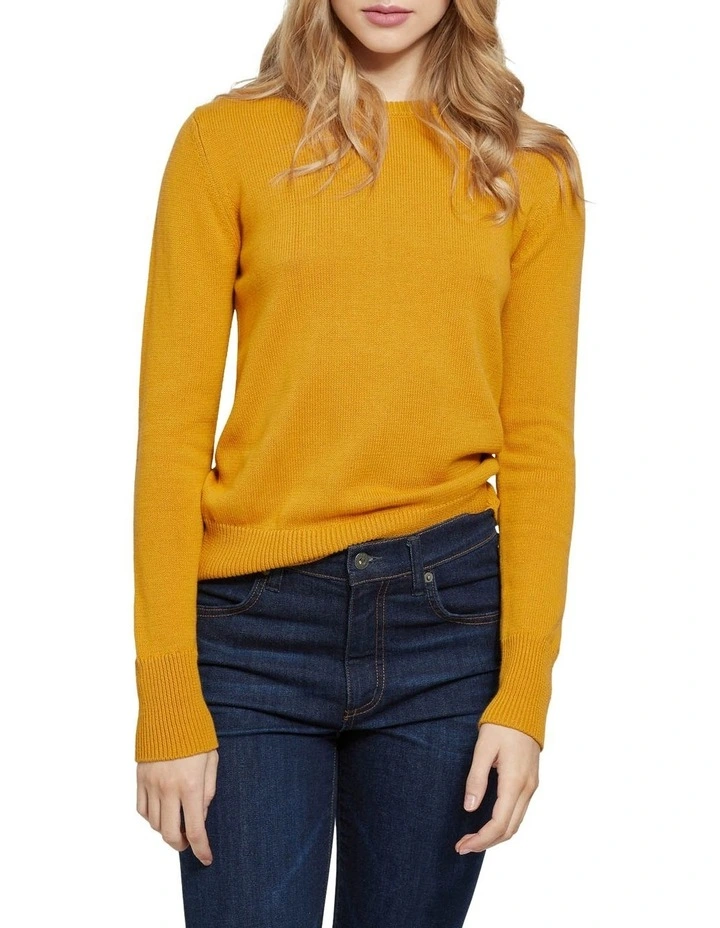Promo π― Oxford Emily Crew Neck Cotton Knit Jumper Mustard π - Image 5