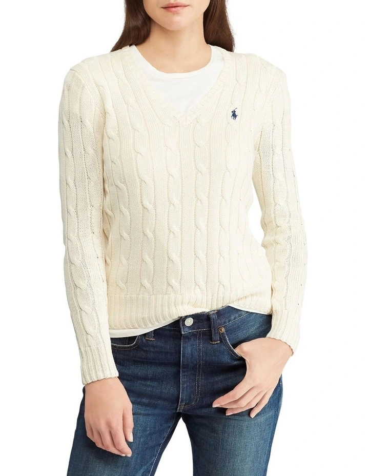 Cheap π― Polo Ralph Lauren Cable-Knit V-Neck Sweater π₯°