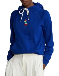 Cheap π Polo Ralph Lauren Ombre Big Pony Fleece Hoodie In Blue π