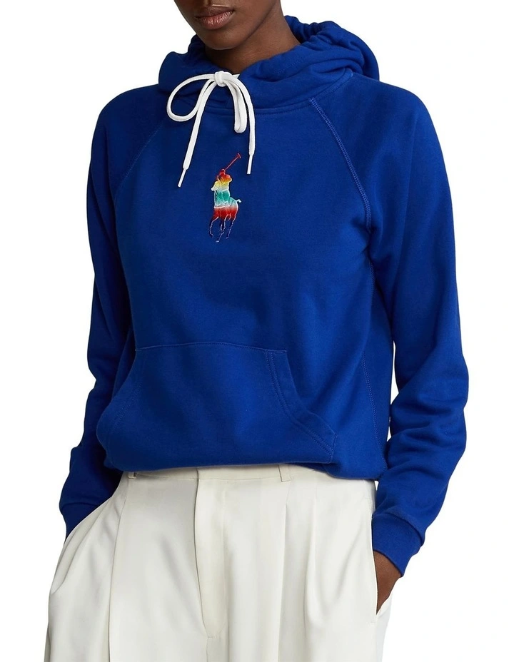 Cheap π Polo Ralph Lauren Ombre Big Pony Fleece Hoodie In Blue π