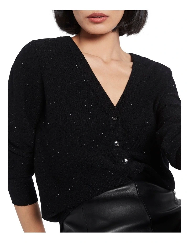 Best reviews of π David Lawrence Selena Sequin Knit Cardigan Black π - Image 4