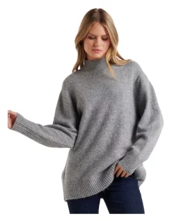 Coupon π Forever New Ellery Stand Neck Knit Jumper In Grey π