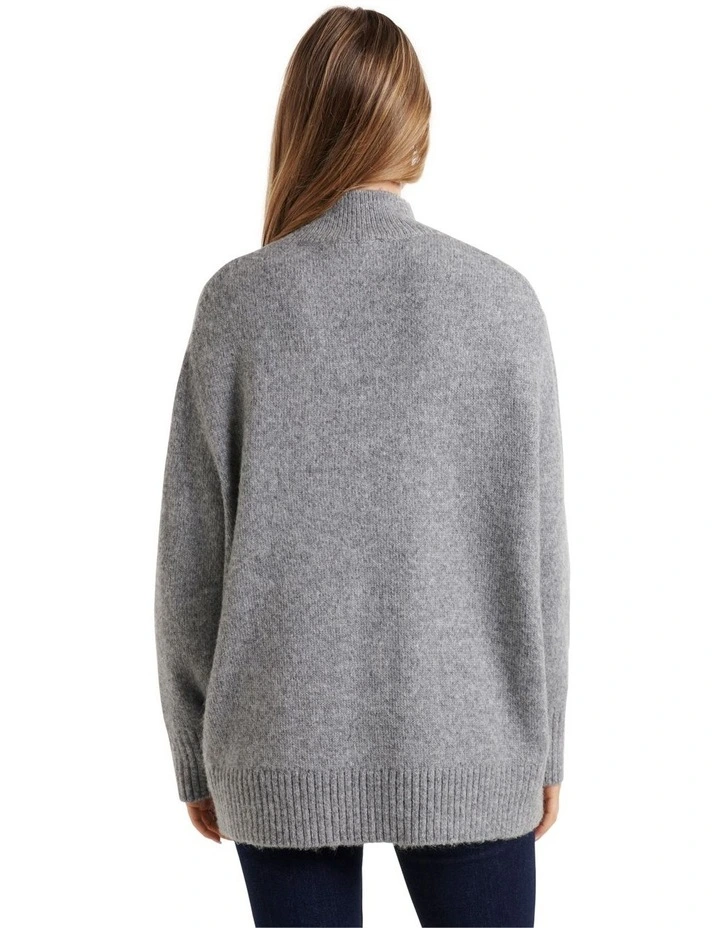 Coupon π Forever New Ellery Stand Neck Knit Jumper In Grey π - Image 2
