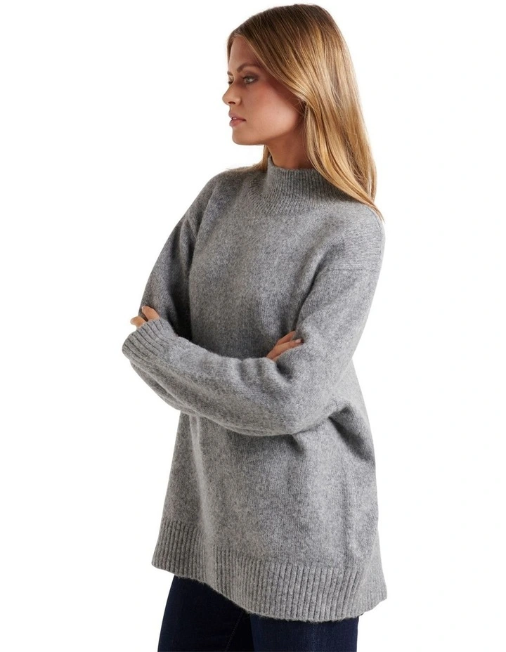 Coupon π Forever New Ellery Stand Neck Knit Jumper In Grey π - Image 3