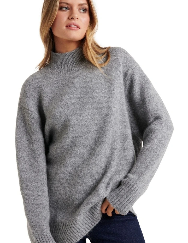 Coupon π Forever New Ellery Stand Neck Knit Jumper In Grey π - Image 4