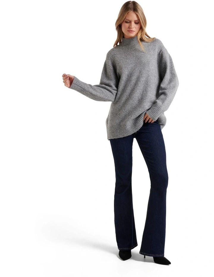 Coupon π Forever New Ellery Stand Neck Knit Jumper In Grey π - Image 5