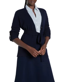 Flash Sale π€© David Lawrence Priya Belted Cardigan Midnight Blue π