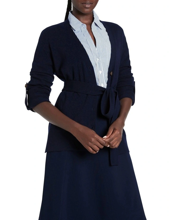 Flash Sale π€© David Lawrence Priya Belted Cardigan Midnight Blue π
