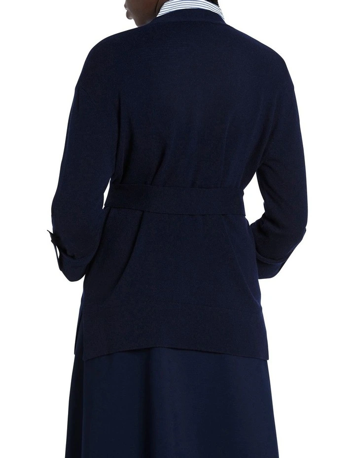 Flash Sale π€© David Lawrence Priya Belted Cardigan Midnight Blue π - Image 3