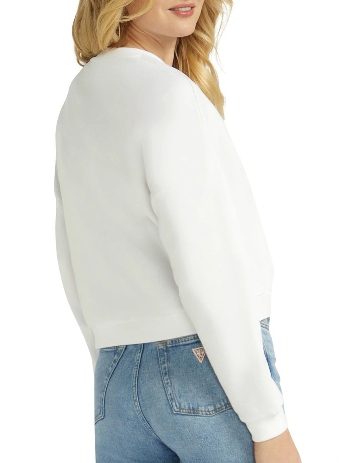 Brand new β¨ Guess Rosatea Sweatshirt In White π - Image 3
