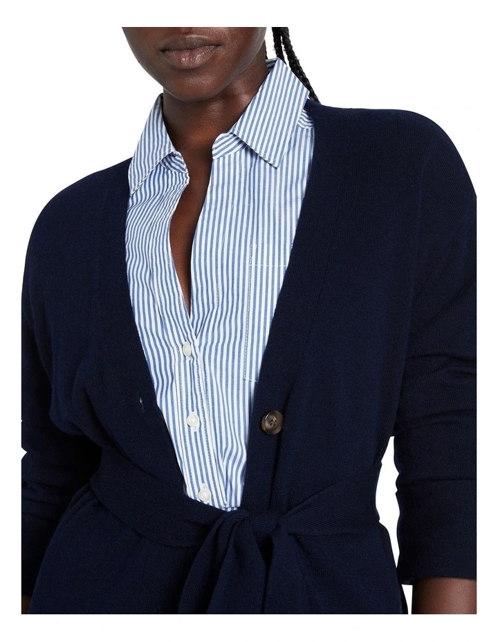 Flash Sale π€© David Lawrence Priya Belted Cardigan Midnight Blue π - Image 4