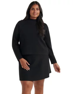 Best deal 🎁 Forever New Curve Jordan Co-Ord Stand Neck Jumper In Black ❤️