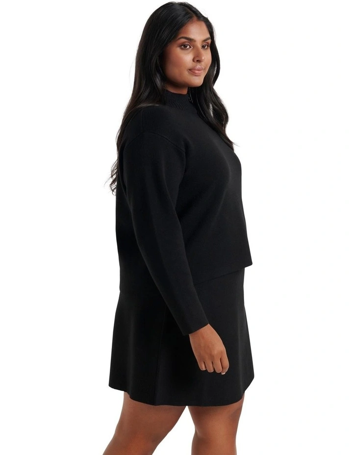 Best deal π Forever New Curve Jordan Co-Ord Stand Neck Jumper In Black β€οΈ - Image 3
