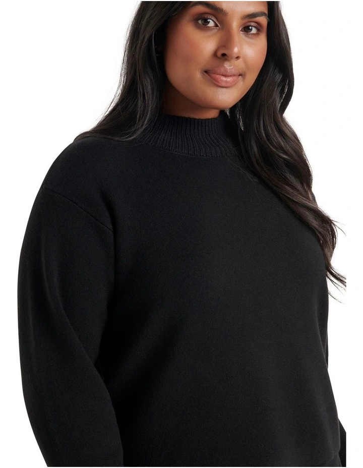Best deal π Forever New Curve Jordan Co-Ord Stand Neck Jumper In Black β€οΈ - Image 4