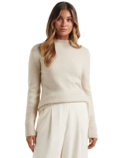 Best Pirce π Forever New Raven Crew Neck Longline Knit Jumper Ivory β