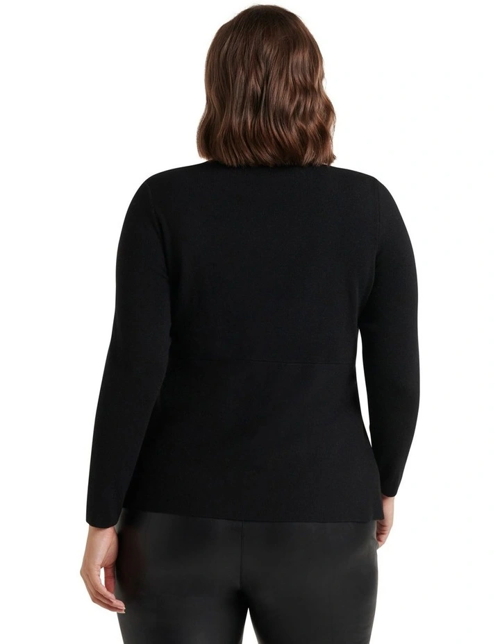 Hot Sale π Forever New Curve Amelia Hanky Hem Knit Top Black β¨ - Image 2