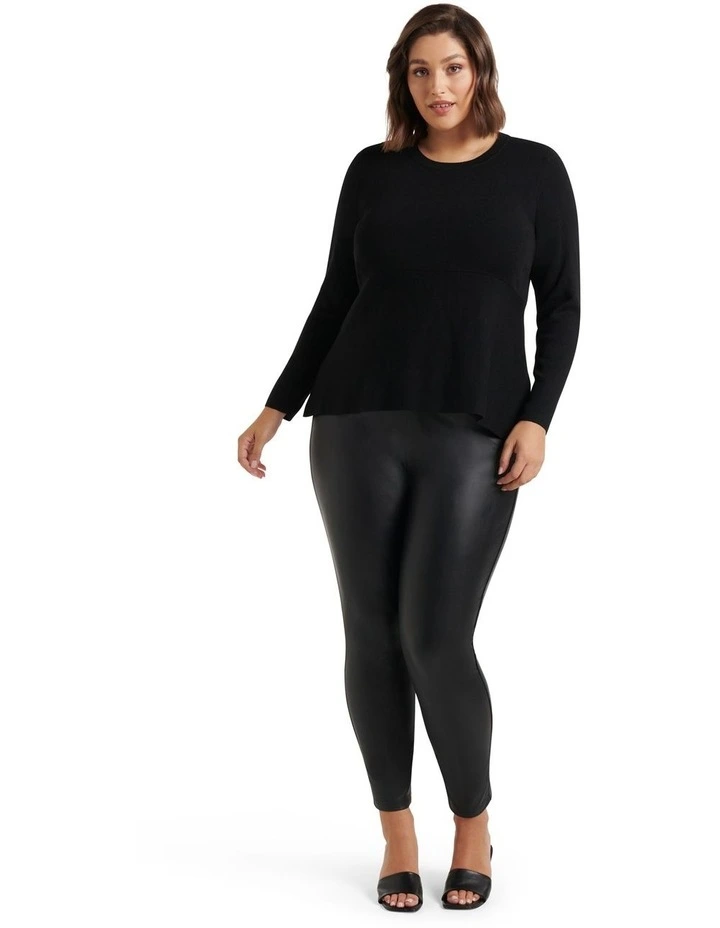 Hot Sale π Forever New Curve Amelia Hanky Hem Knit Top Black β¨ - Image 5