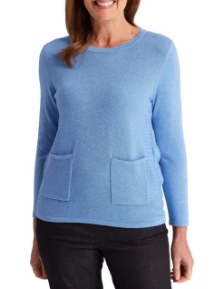 Best Sale 💯 Black Pepper Tami Knit Jumper Sail Blue ⭐