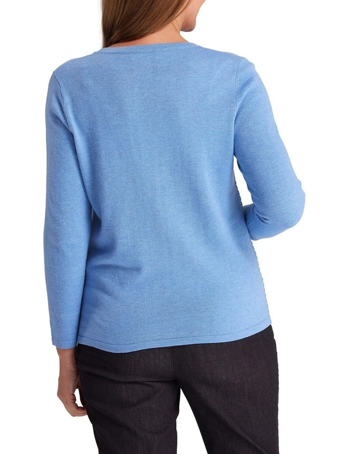 Best Sale π― Black Pepper Tami Knit Jumper Sail Blue β - Image 2