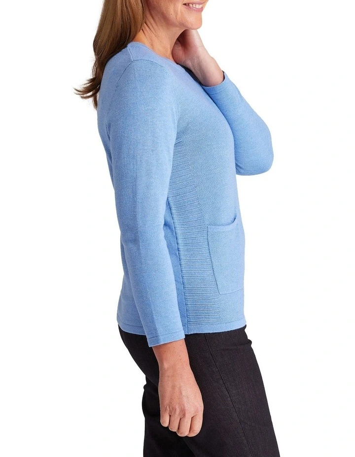 Best Sale π― Black Pepper Tami Knit Jumper Sail Blue β - Image 3