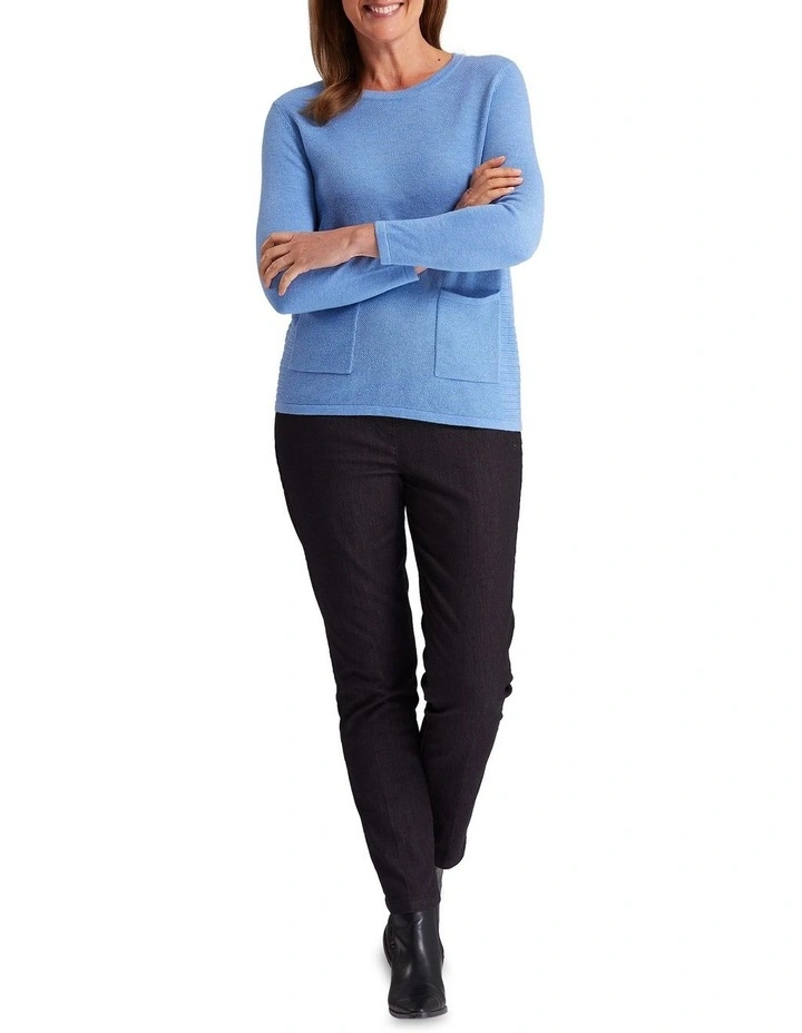 Best Sale π― Black Pepper Tami Knit Jumper Sail Blue β - Image 5