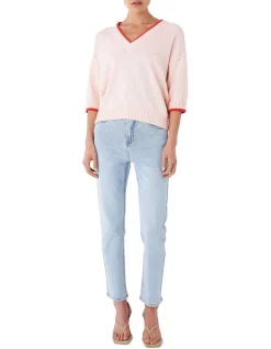 Promo 🛒 Skin And Threads Chunky Cotton Knit In Pink 💯