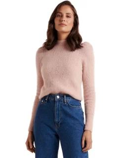 Best deal π Forever New Lola Pointelle Knit Jumper Soft Pink π₯°