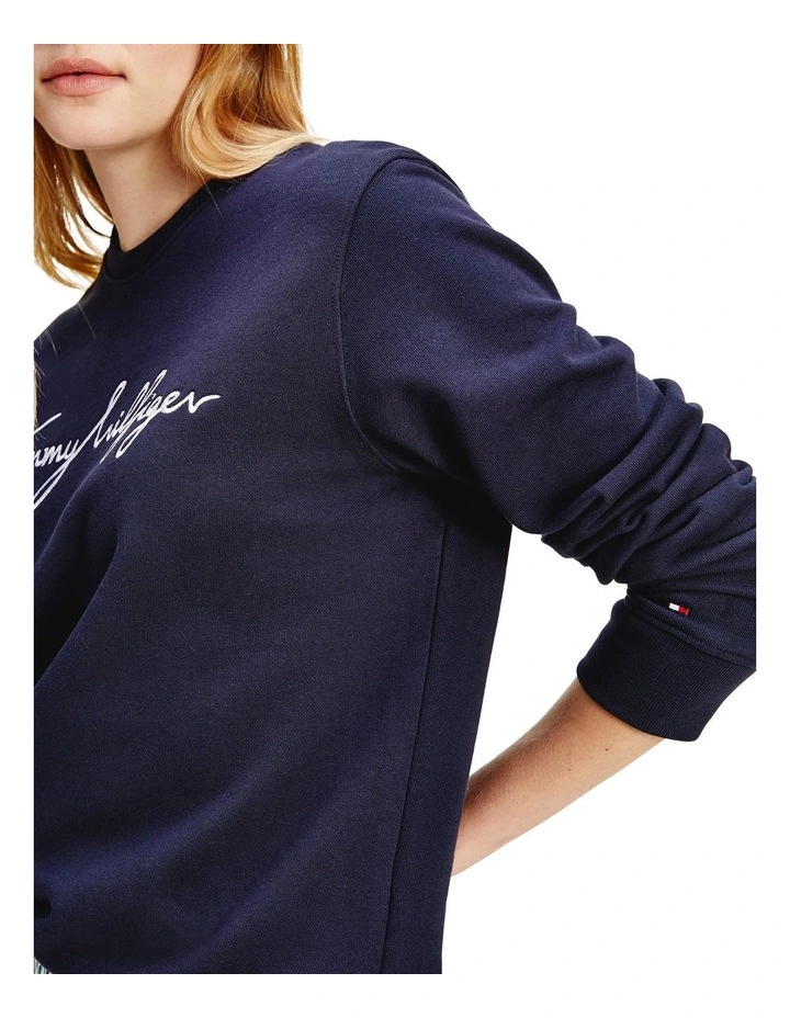 Best deal π₯ Tommy Hilfiger Regular Graphic Crew Neck Sweatshirt In Desert Sky π - Image 4