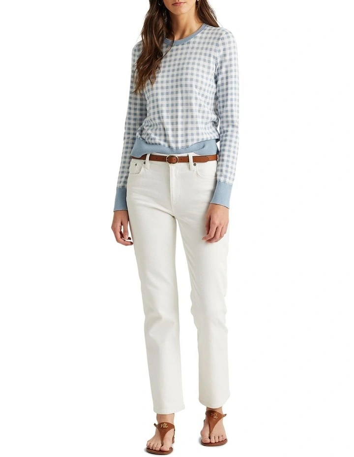 Outlet π Lauren Ralph Lauren Gingham Cotton-Modal Sweater π - Image 3