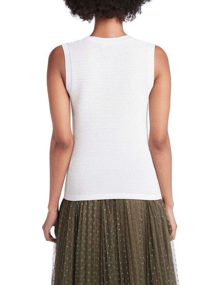 Cheapest π₯° Marcs Jae Sleeveless Ottoman Knit In Ivory π₯ - Image 3