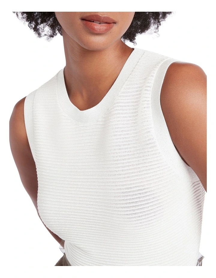 Cheapest π₯° Marcs Jae Sleeveless Ottoman Knit In Ivory π₯ - Image 4