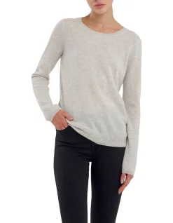 Budget ⭐ Skin And Threads Cashmere Boyfriend Sweater Pale Grey ✔️