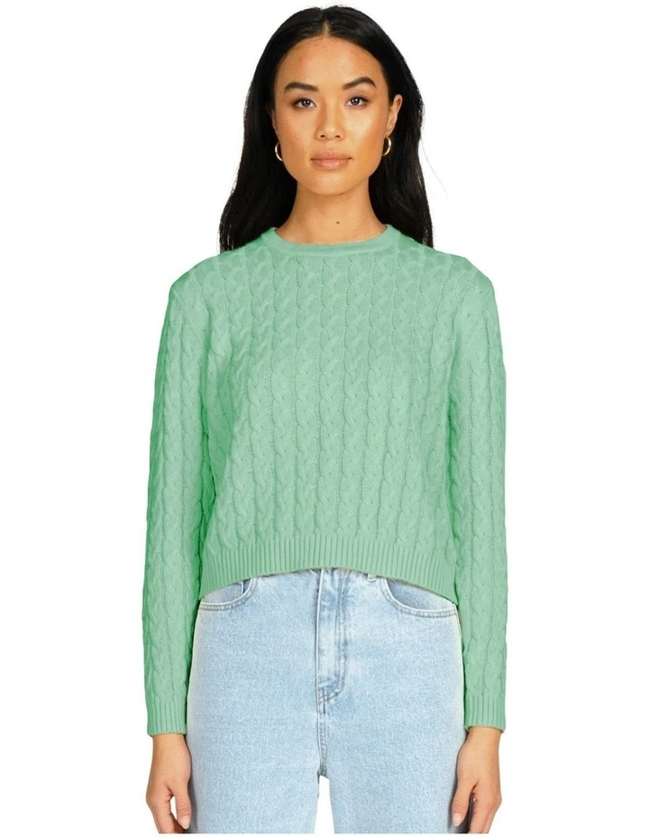 Wholesale π Rusty Everything You Need Crew Cable Knit In Natural π