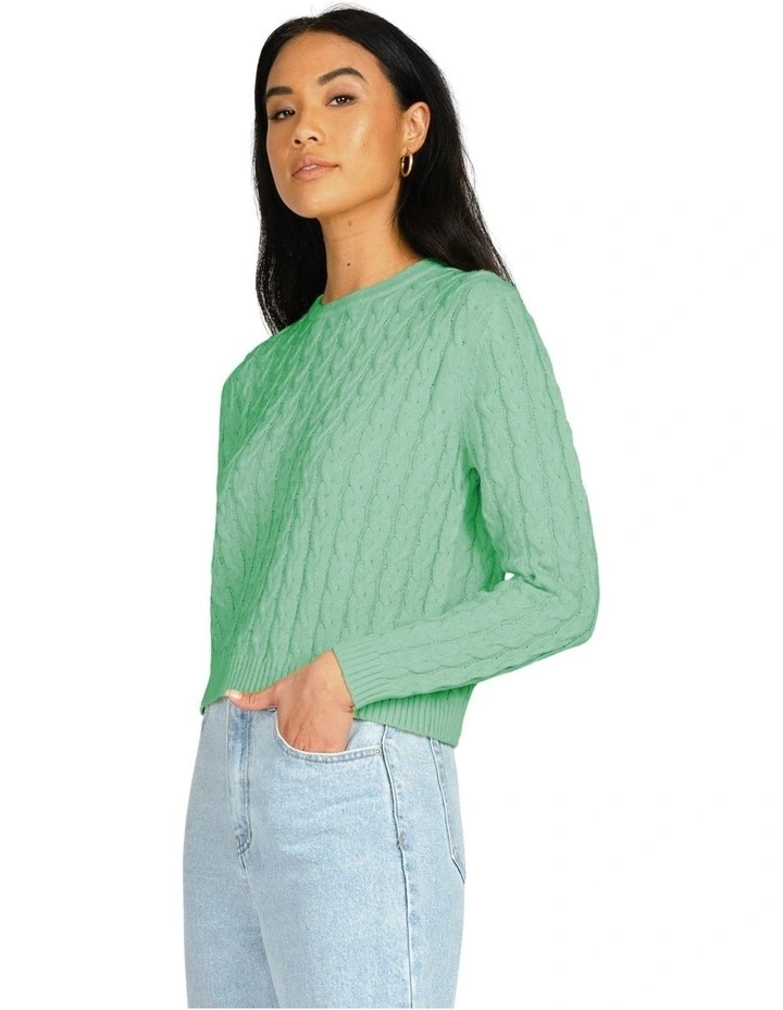 Wholesale π Rusty Everything You Need Crew Cable Knit In Natural π - Image 3