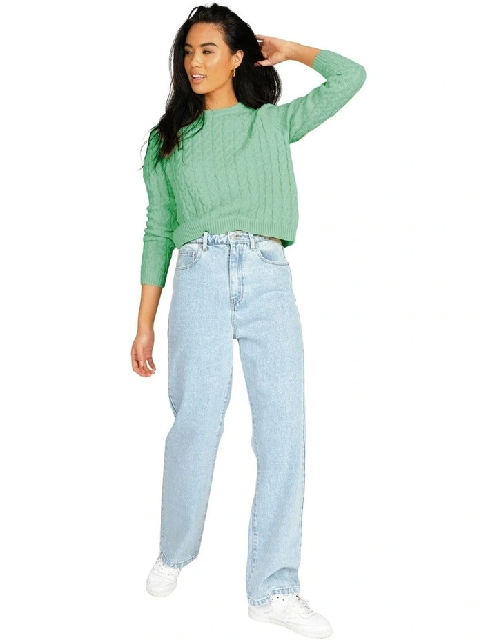 Wholesale π Rusty Everything You Need Crew Cable Knit In Natural π - Image 6