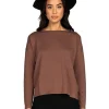 Wholesale 🎉 Rusty Slung Crew Neck Layering Knit Brown 🎁