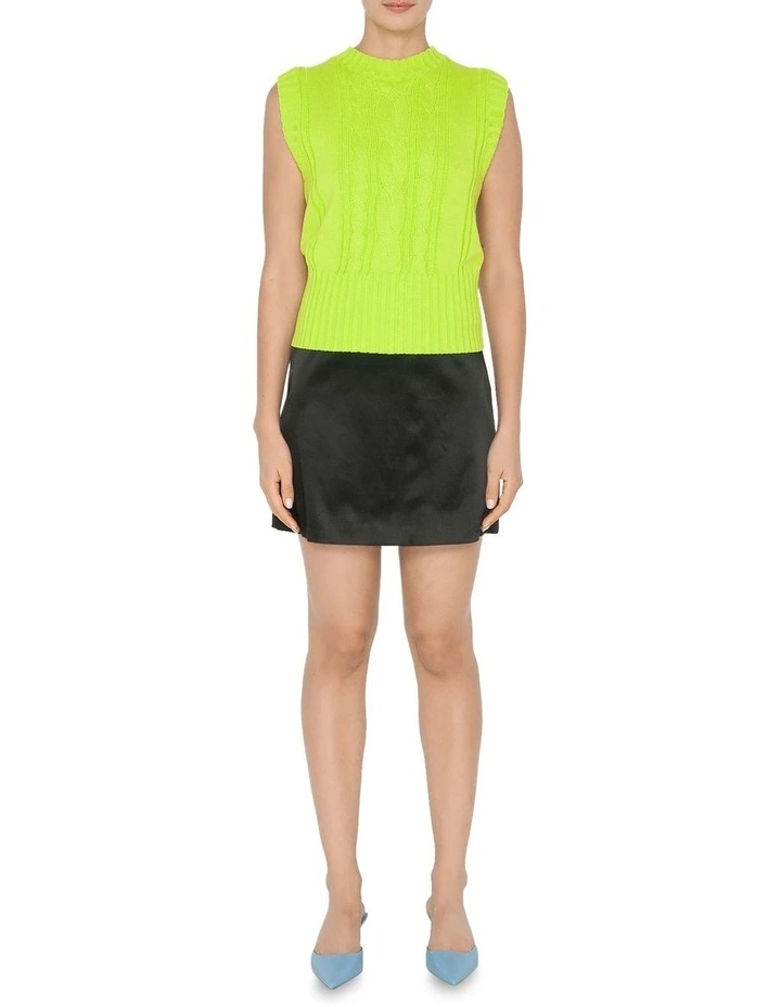 Flash Sale π Cue Cable Knit Vest In Lime Green π€©