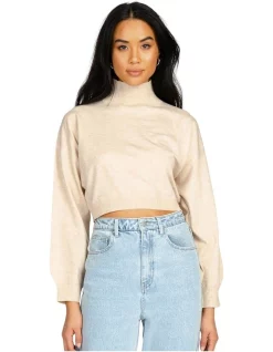 Hot Sale 𧨠Rusty Sunday High Neck Knit In Natural π